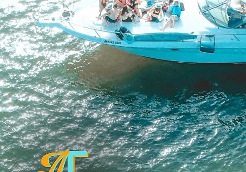 a boat with people on it is in the water. featuring Intracoastal Waterway cruises and yacht charters