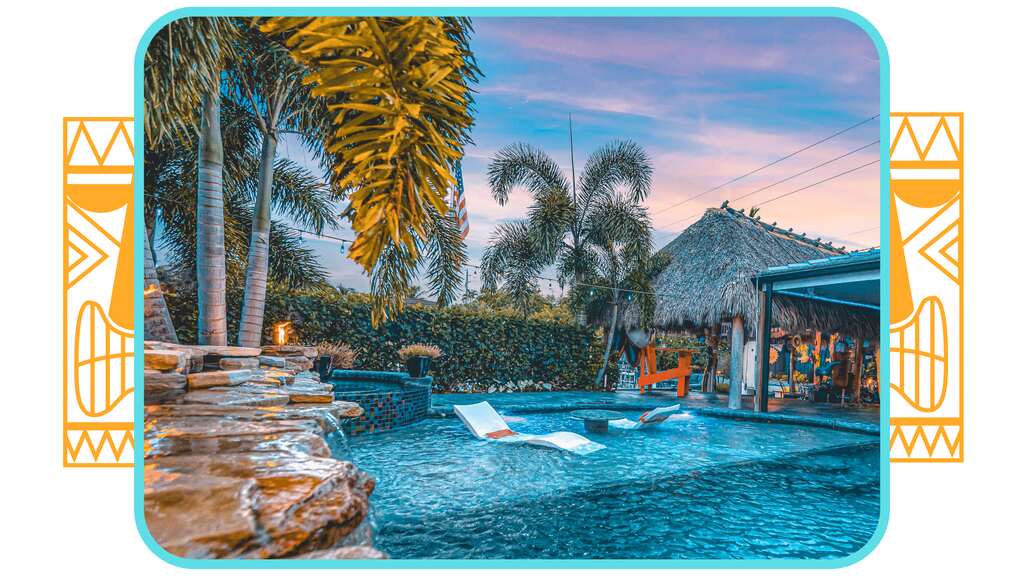 a pool with a bunch of people swimming in it. featuring Pompano Beach and South Florida boating in Boca Raton