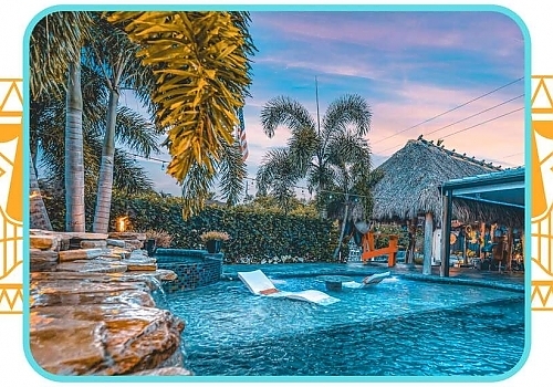 a pool with a bunch of people swimming in it. featuring Pompano Beach and South Florida boating in Boca Raton